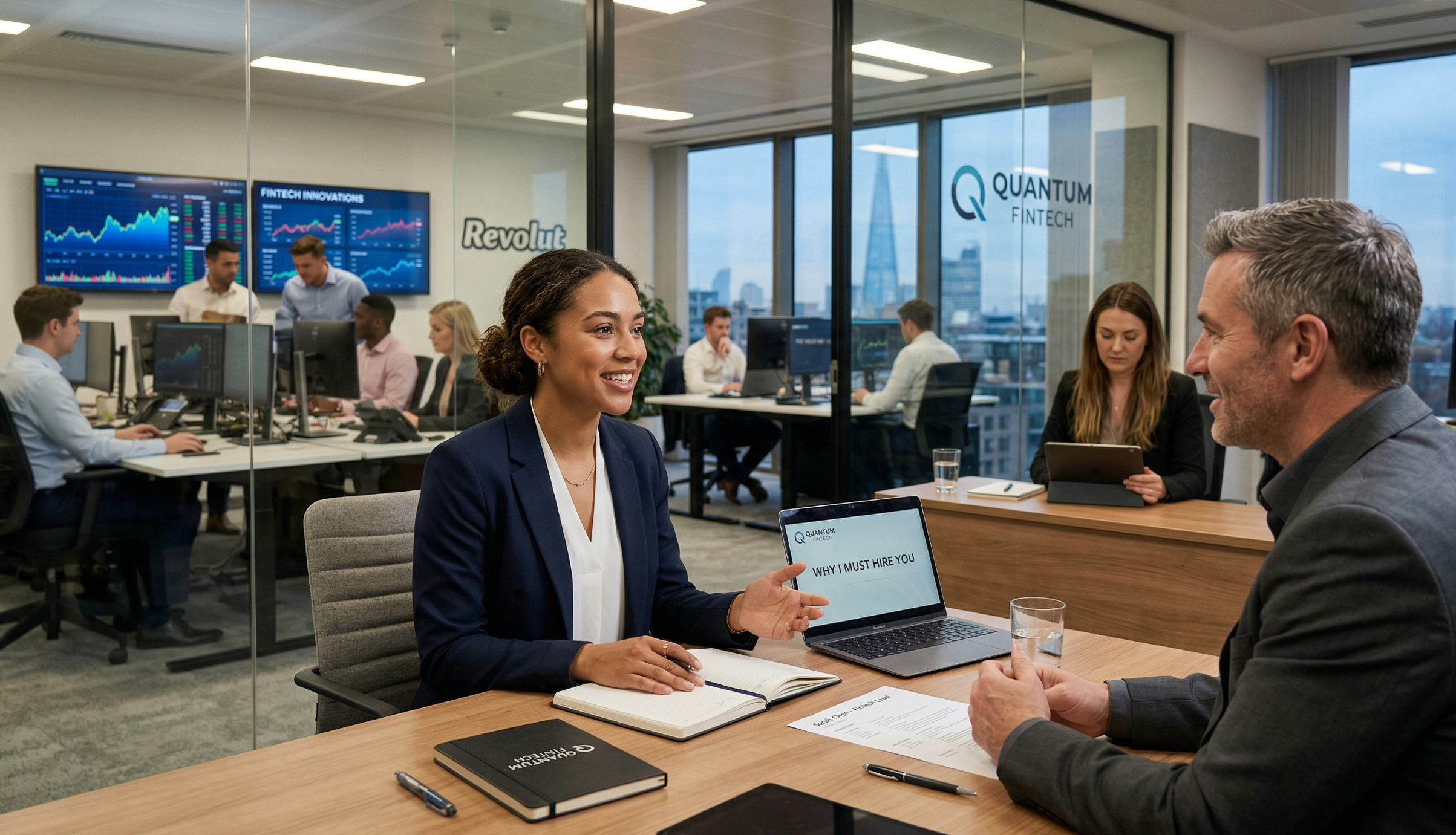 Lady asking Interview Questions 1